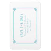 Aqua Paradise Deco Chic Save the Date Magneet (Verticaal)