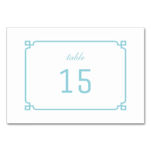 Aqua Paradise Deco Chic Table Kaart (Voorkant)