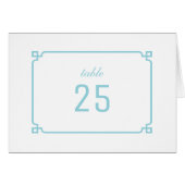 Aqua Paradise Deco Chic Table Number (Voorkant Horizontaal)