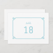 Aqua Paradise Deco Chic Table Number Briefkaart (Voorkant / Achterkant)