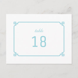 Aqua Paradise Deco Chic Table Number Briefkaart