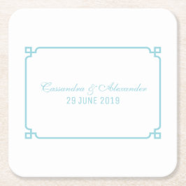 Aqua Paradise Deco Chic Wedding Kartonnen Onderzetters