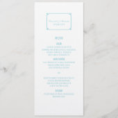 Aqua Paradise Deco Chic Wedding Menu (Voorkant)
