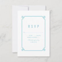 Aqua Paradise Deco Chic Wedding RSVP