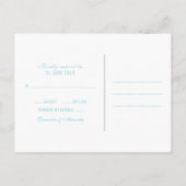 Aqua Paradise Deco Chic Wedding RSVP Briefkaart (Achterkant)