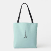 Aqua Paris Eiffeltoren Boodschappentas Tote Bag (Achterkant)