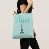 Aqua Paris Eiffeltoren Boodschappentas Tote Bag (Dichtbij)