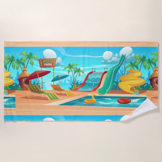 Aqua Park Beach Towel Strandlaken (Voorkant)