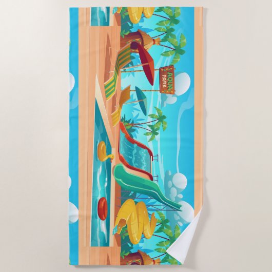 Aqua Park Beach Towel Strandlaken (Voorkant)
