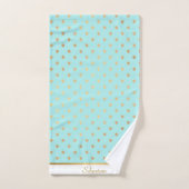 AQUA PASTEL SPOT PERSONALISEERD TOWEL SET BAD HANDDOEK (Handdoek)