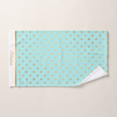 AQUA PASTEL SPOT PERSONALISEERD TOWEL SET BAD HANDDOEK (Handdoek)