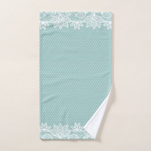 Aqua Patronen en Monogram Handdoekset Bad Handdoek (Handdoek)