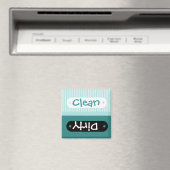  Aqua Pattern Clean Dirty Dishwasher Magnet (Insitu (Vaatwasser))