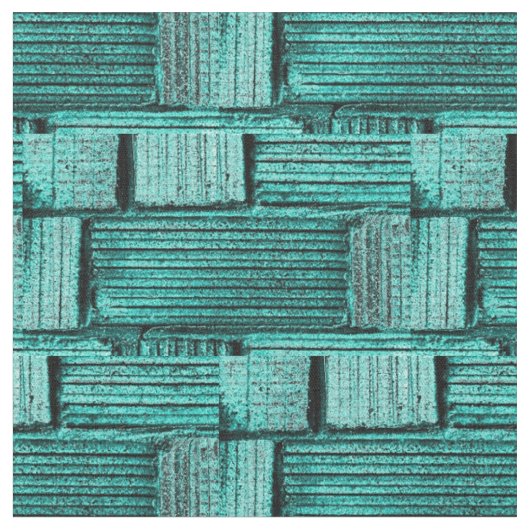 Aqua Pattern Fabric Stof (Close Up)