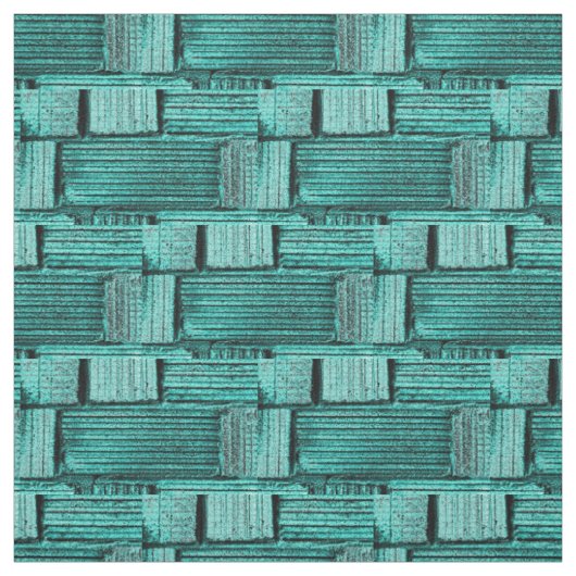 Aqua Pattern Fabric Stof (Swatch)