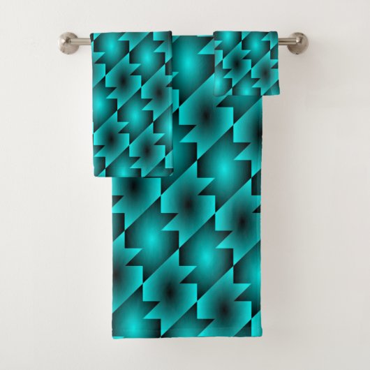 AQUA PATTERN ONTWERP BAD HANDDOEK (Insitu)