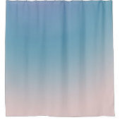 Aqua Peach Blush Ombre Douchegordijn (Voorkant)