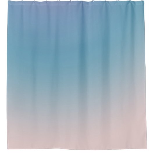 Aqua Peach Blush Ombre Douchegordijn (Voorkant)