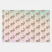 Aqua Peach Purple Pink Tie Dye Glitter Unicorn Inpakpapier Vel (Voorkant 2)