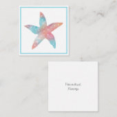Aqua Peach Waterverf Starfish Notitiekaartje (Voorkant / Achterkant)