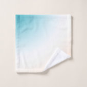  Aqua Peach White Ombre    Bad Handdoek (Wasdoekje)