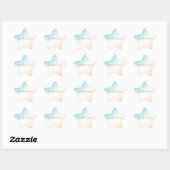 Aqua Peach White Ombre Gold Glitter Sparkle Ster Sticker (Vel)