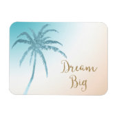 Aqua Peach White Palm Tree Gold Dream Magneet (Horizontaal)