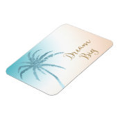 Aqua Peach White Palm Tree Gold Dream Magneet (Linkerzijde)