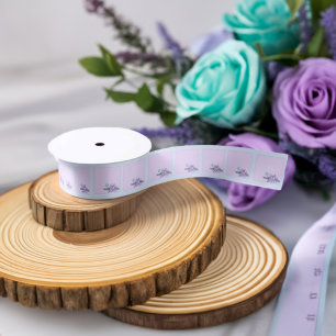 Aqua Peacock en Rozen Satijnen Lint