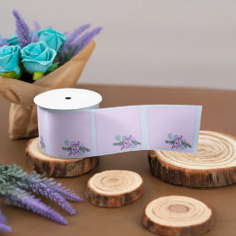 Aqua Peacock en Rozen Satijnen Lint