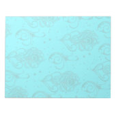 Aqua Peacock Feathers Notitieblok (Voorkant)