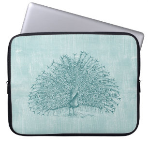 Aqua Peacock Laptop Sleeve