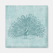 Aqua Peacock Magneet (Voorkant)