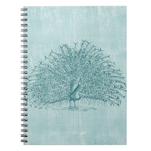 Aqua Peacock Notitieboek (Voorkant)
