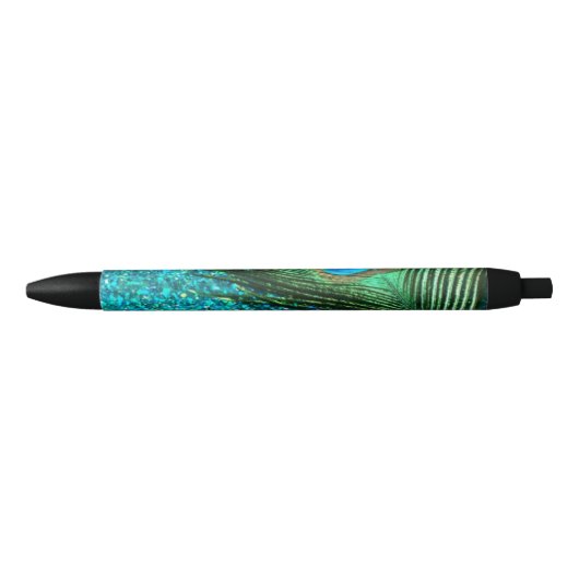 Aqua Peacock Zwarte Inkt Pen (Voorkant)