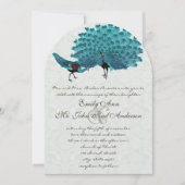 Aqua Peacocks U kiest achtergrondkleur Kaart (Voorkant)