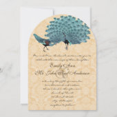 Aqua Peacocks U kiest achtergrondkleur Kaart (Voorkant)