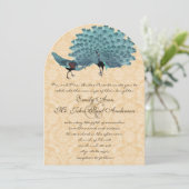 Aqua Peacocks U kiest achtergrondkleur Kaart (Staand voorkant)