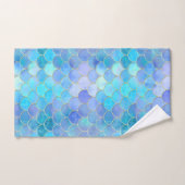 Aqua Pearlescent & Gold Mermaid Scale Patroon Bad Handdoek (Handdoek)