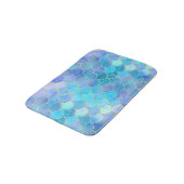 Aqua Pearlescent & Gold Mermaid Scale Patroon Badmat (Gekanteld)