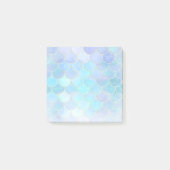 Aqua Pearlescent & Gold Mermaid Scale Patroon Post-it® Notes (Voorkant)