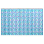Aqua Pearlescent & Gold Mermaid Scale Patroon Stof (Yard (91,4 cm))