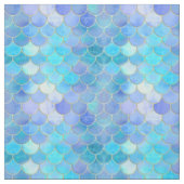 Aqua Pearlescent & Gold Mermaid Scale Patroon Stof (Swatch)