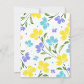 Aqua, Periwinkle, Gele Waterverf Vloerstenen Kaart (Achterkant)