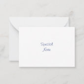 Aqua Periwinkle Paarse Waterverf bloemstelen Notitiekaartje (Achterkant)