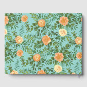 Aqua Perzik Bruidsbloemen Rozen Gastenboek (Achterkant)