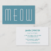 Aqua PET CARE BUSINESS Simple Style V63F Visitekaartje (Voorkant / Achterkant)