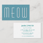 Aqua PET CARE BUSINESS Simple Style V63F Visitekaartje (Voorkant / Achterkant)