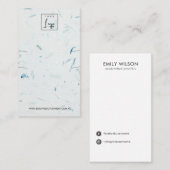 AQUA PETAL HANDGEMAAKTE PAPIER LANGE KETTING DISPL VISITEKAARTJE (Voorkant / Achterkant)