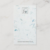 AQUA PETAL HANDGEMAAKTE PAPIER LANGE KETTING DISPL VISITEKAARTJE (Voorkant)